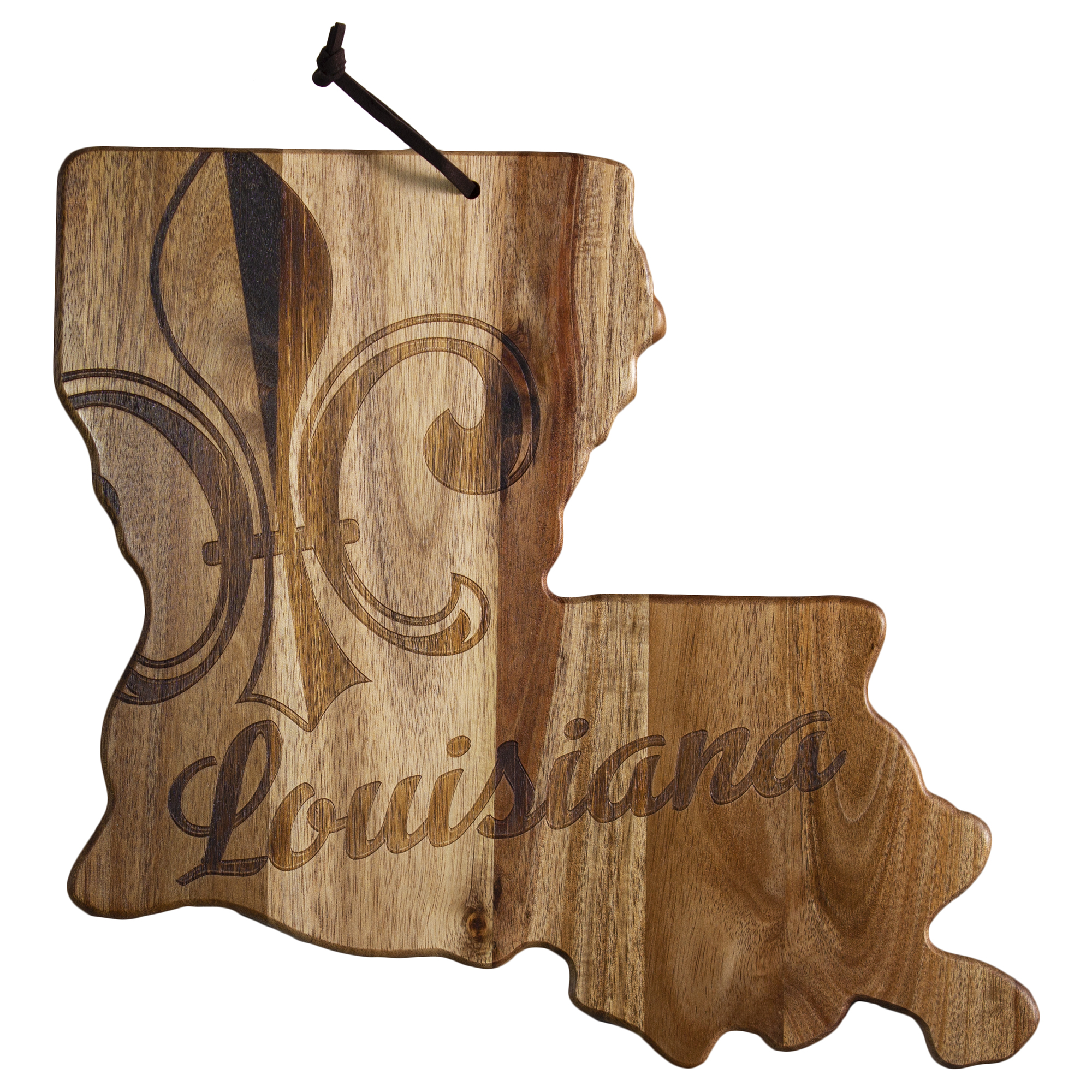 Rock & Branch® Origins Series Louisiana State Shaped Wood Serving and Cutting Board