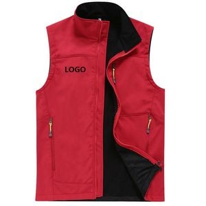 Mens Softshell Waterproof Windproof Hiking Fishing Vest 3