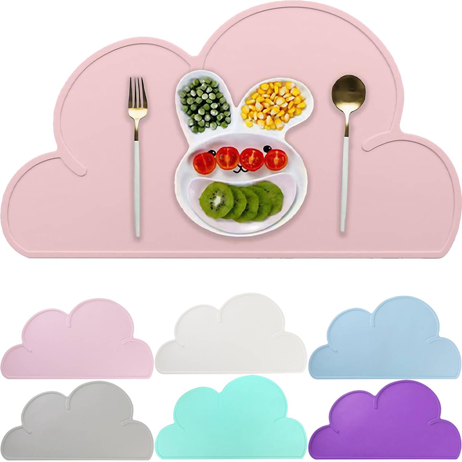 Kids Cloud Shaped Silicone Placemat 6