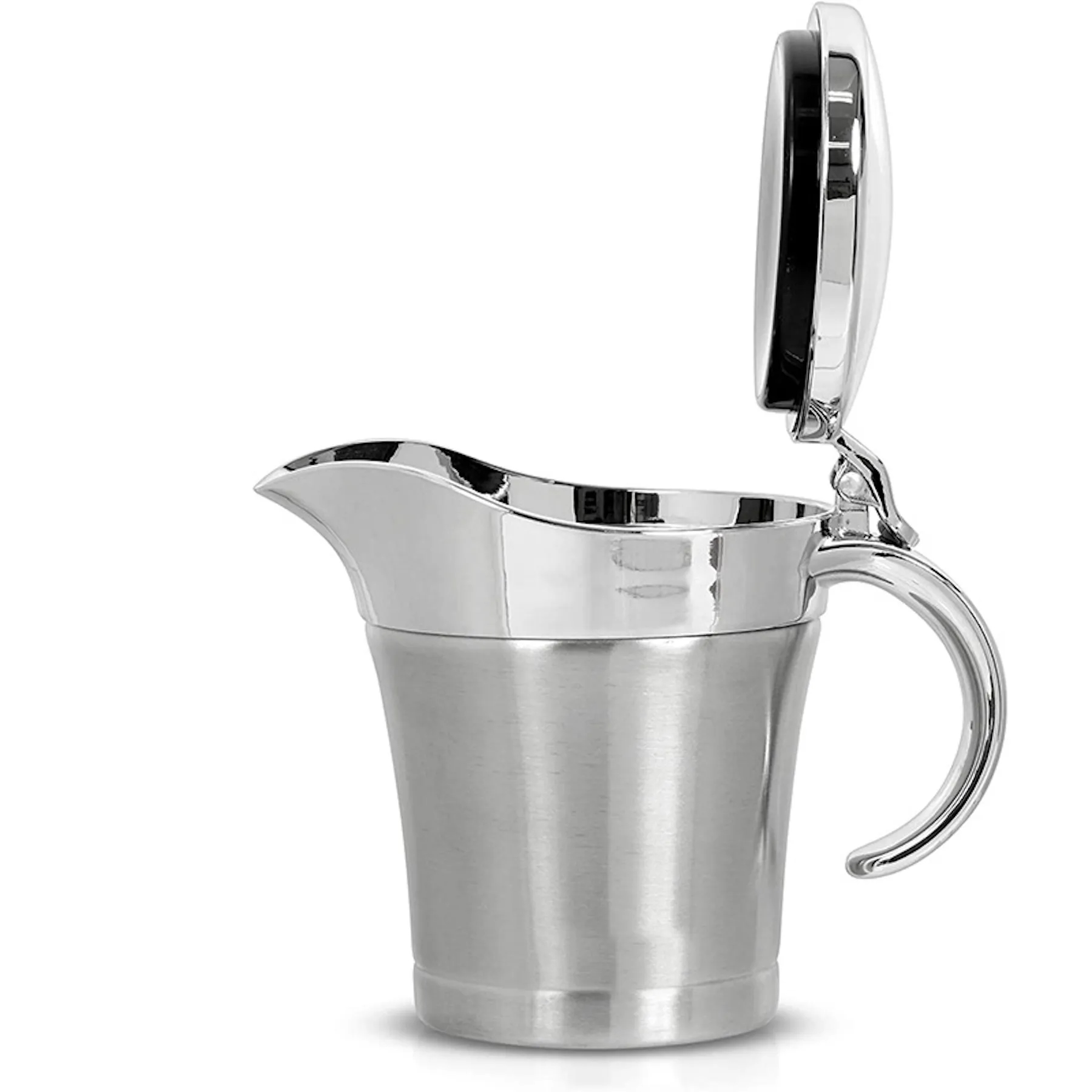 16 oz Stainless Double Insulated Gravy Boat/Sauce Jug w/Lid 6