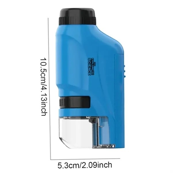 Pocket Microscope With LED Lighted Stem Handheld 2