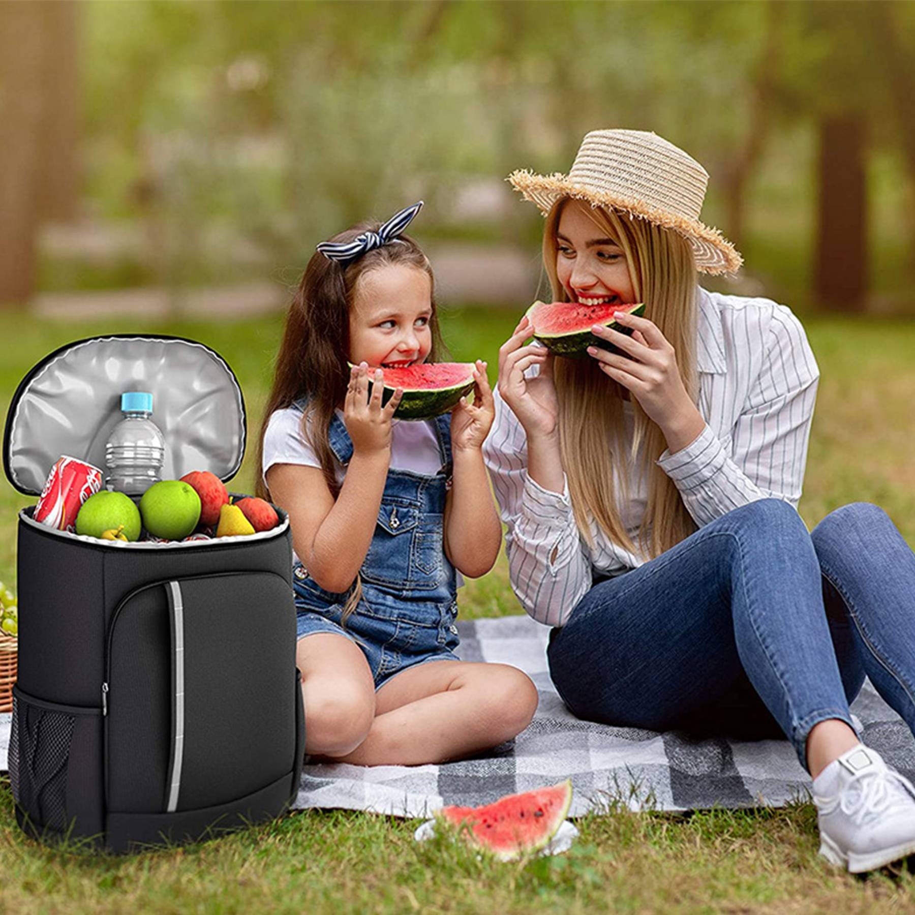 Oxford Picnic Large Insulated Cooler Bag Black 3