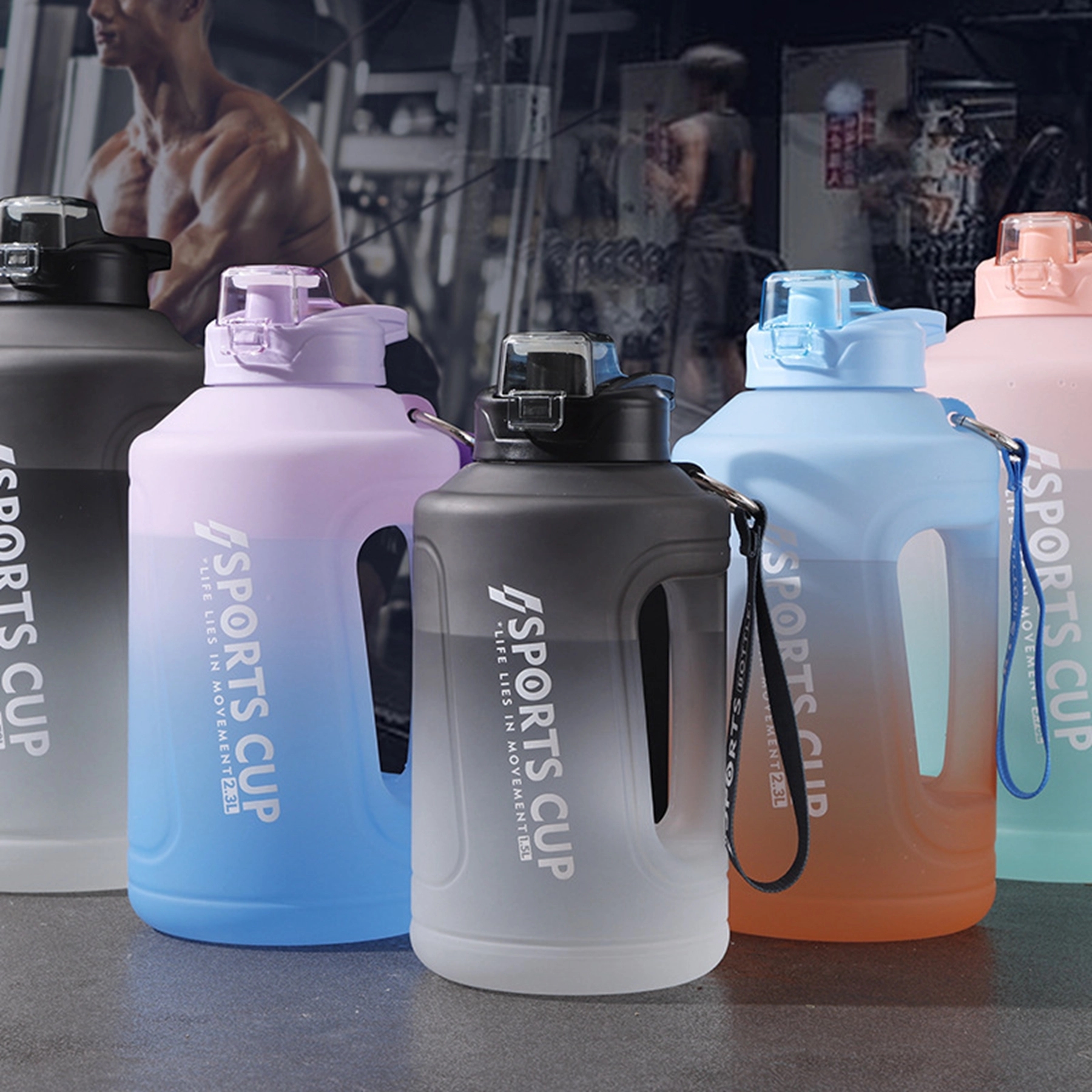 Large Capacity Sport Plastic Water Bottle 3