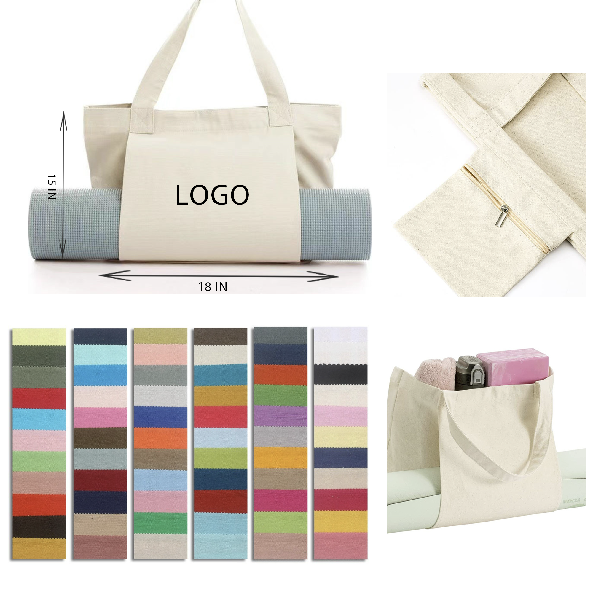 MOQ 10 PCS Versatile Yoga Mat Storage Bag 2