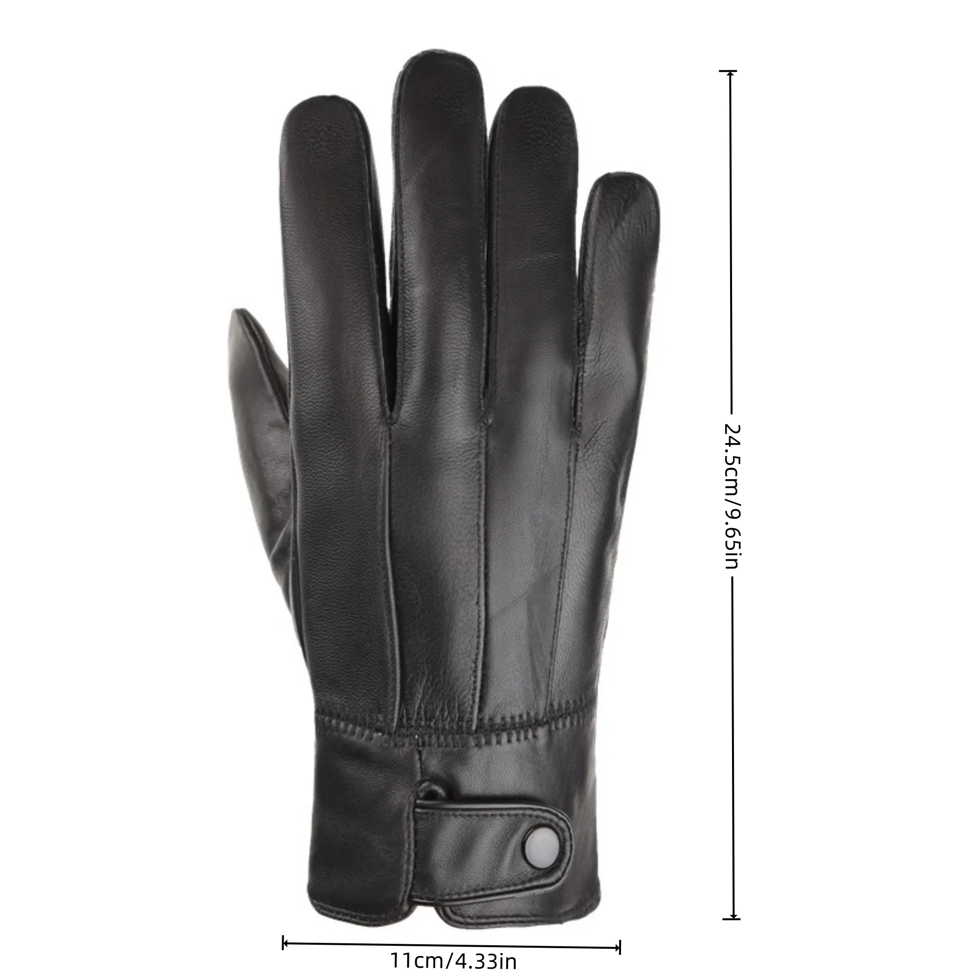 Sheepskin Leather Cashmere Winter Gloves 4