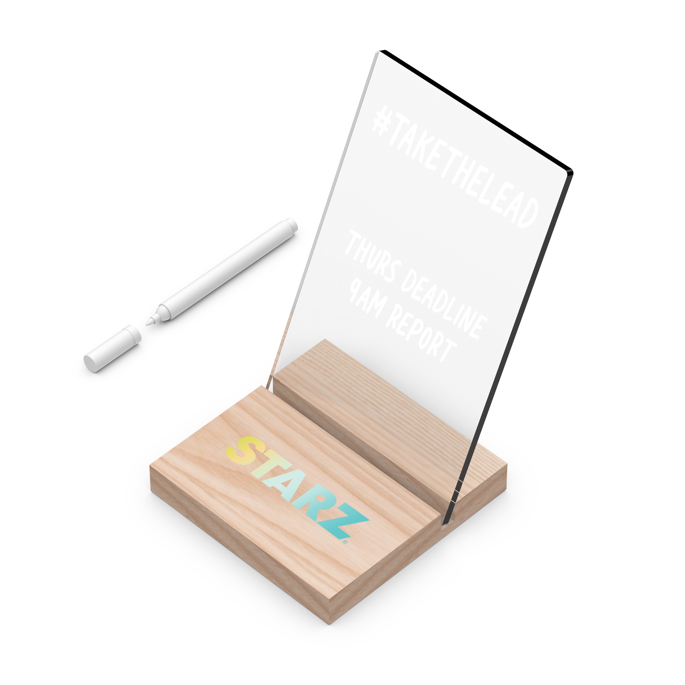 ClearPad Eco : Reusable transparent memo pad with maple wood base 7