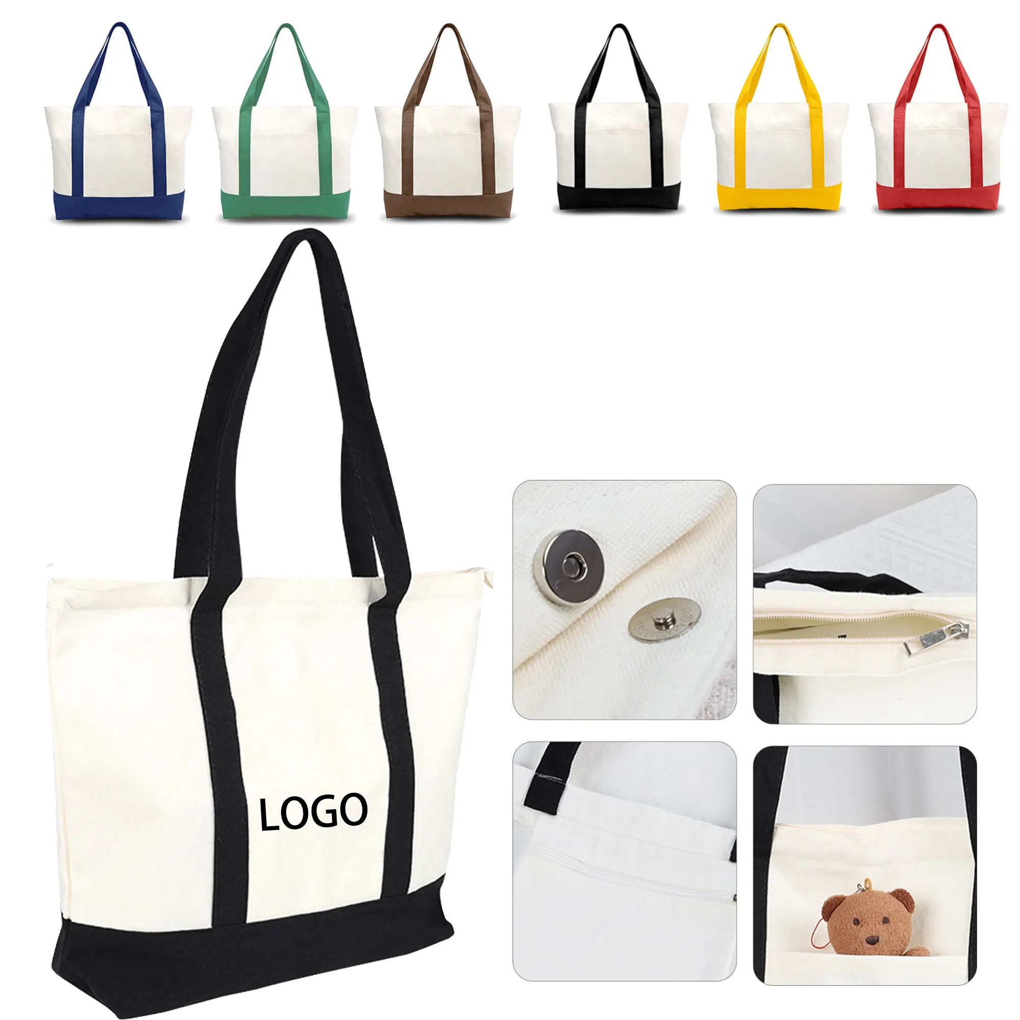 Canvas Tote Bag, custom tote bag with logo imprint 1