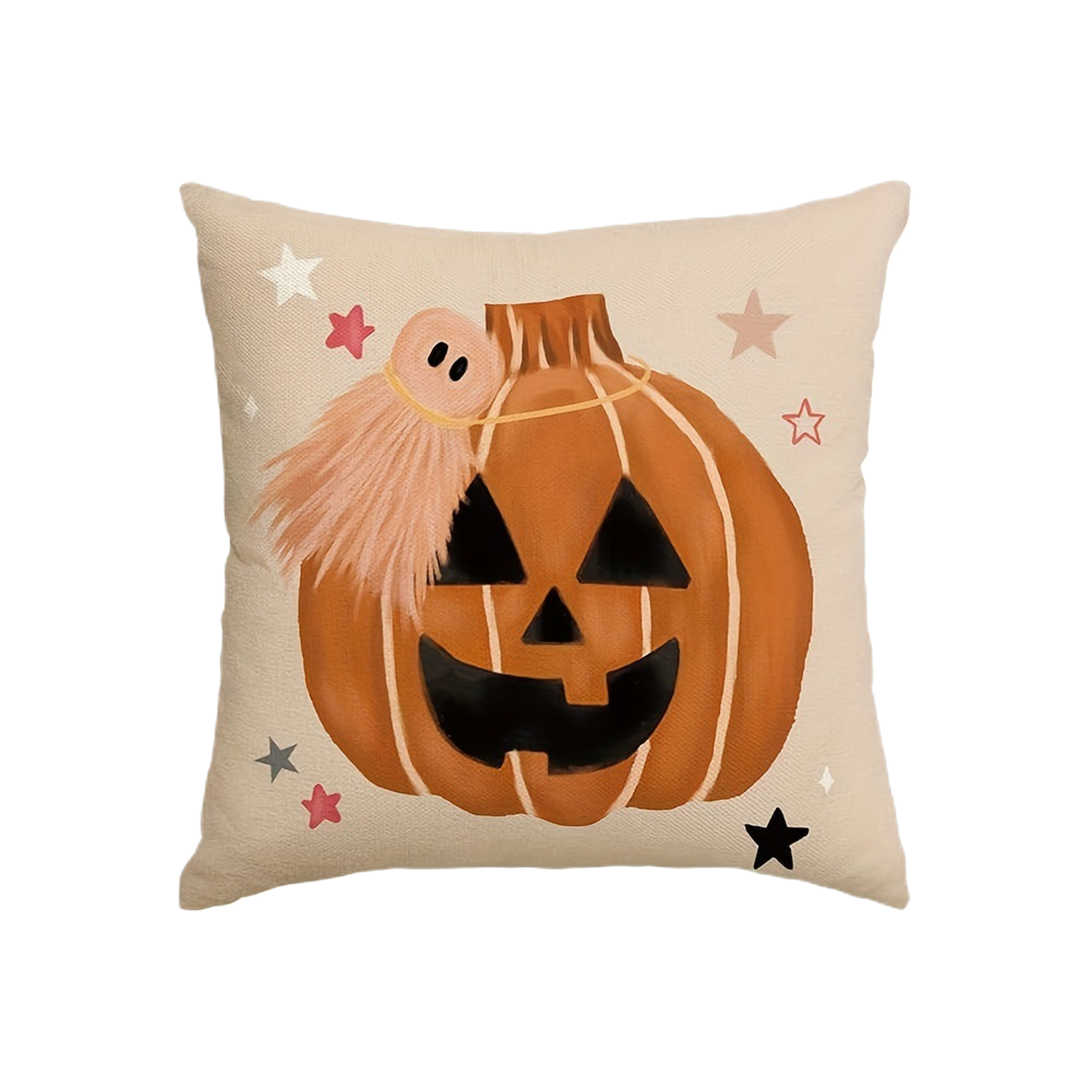 Linen Halloween reversible throw pillows 7