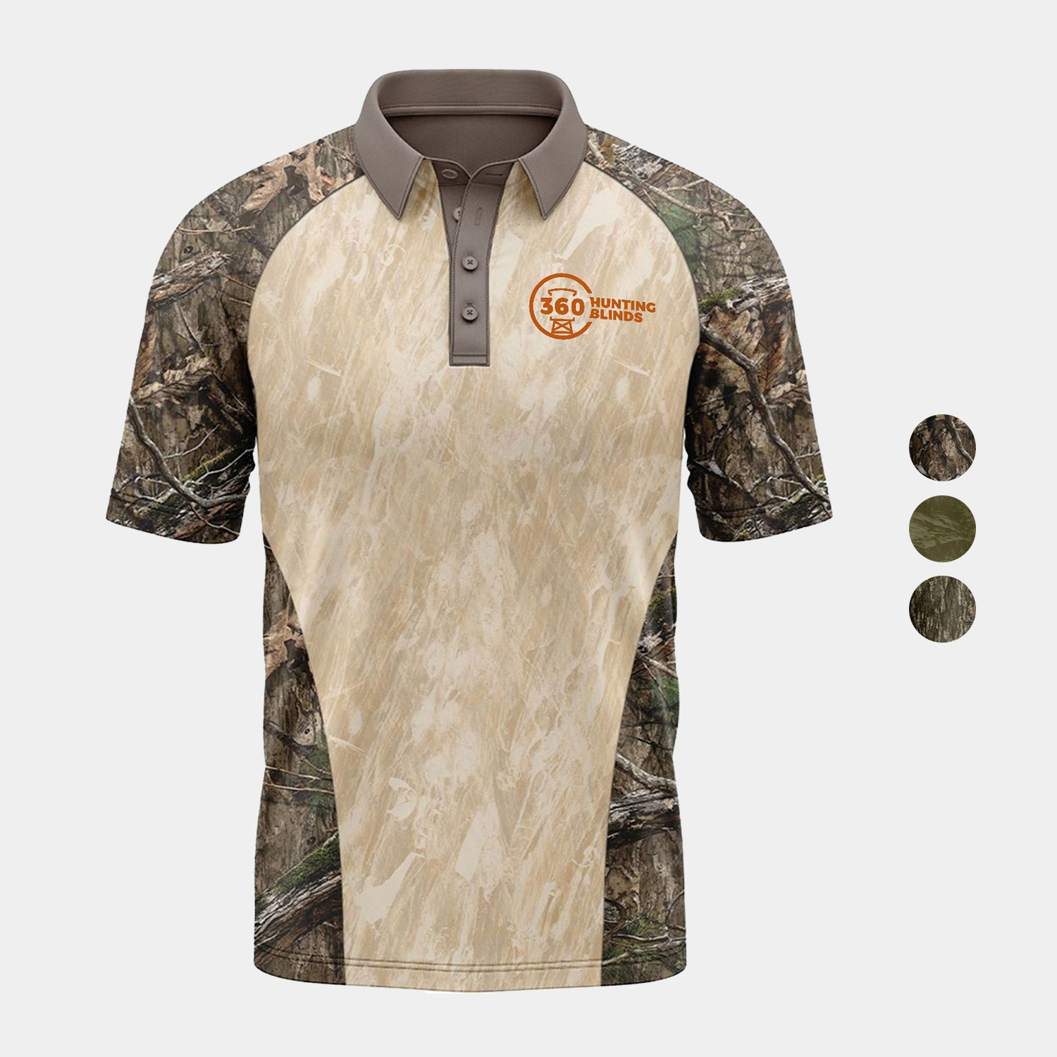 Mossy Oak® Men's 4.4 oz. Polyester Interlock Raglan Polo Shirt 1
