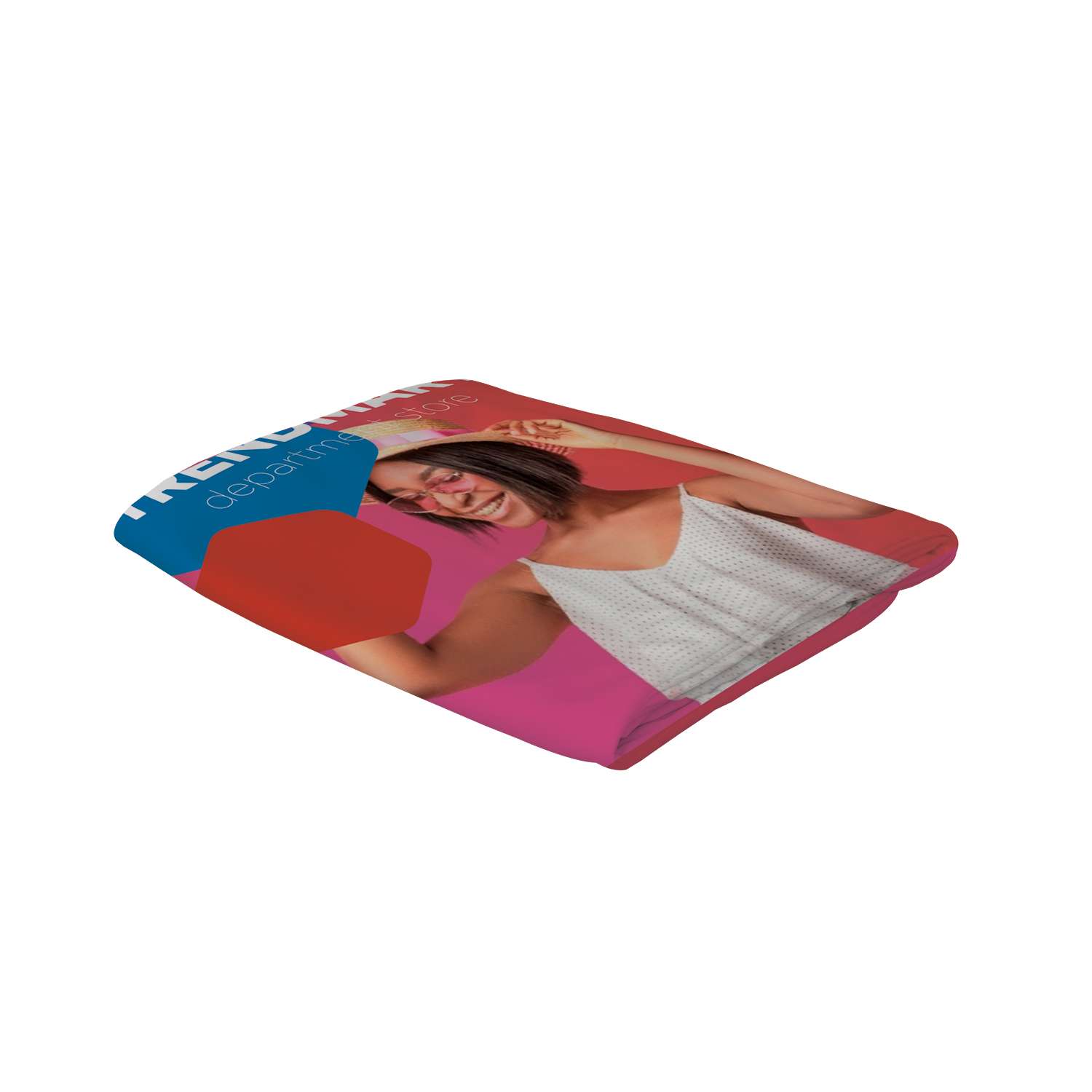 3' Straight Splash Floor Display Wrap Graphic Panel (Block-Out Fabric)