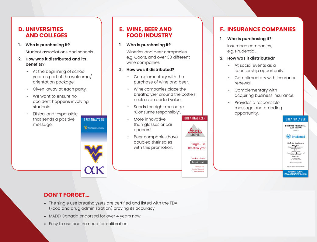 Single-Use Breathalyzer with Custom Printed Insert 1