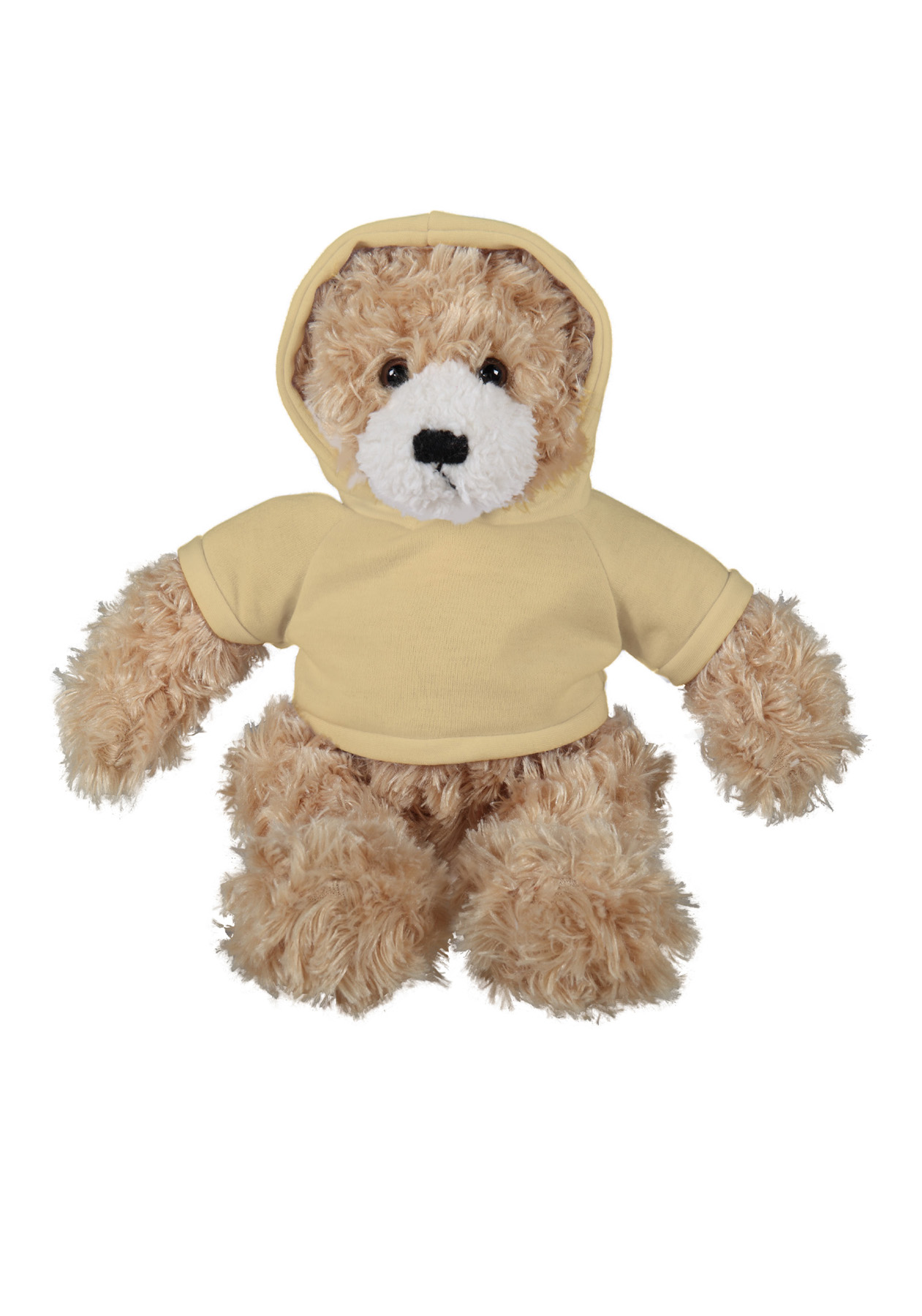 soft plush Beige Brandon Bear  with hoodie 12
