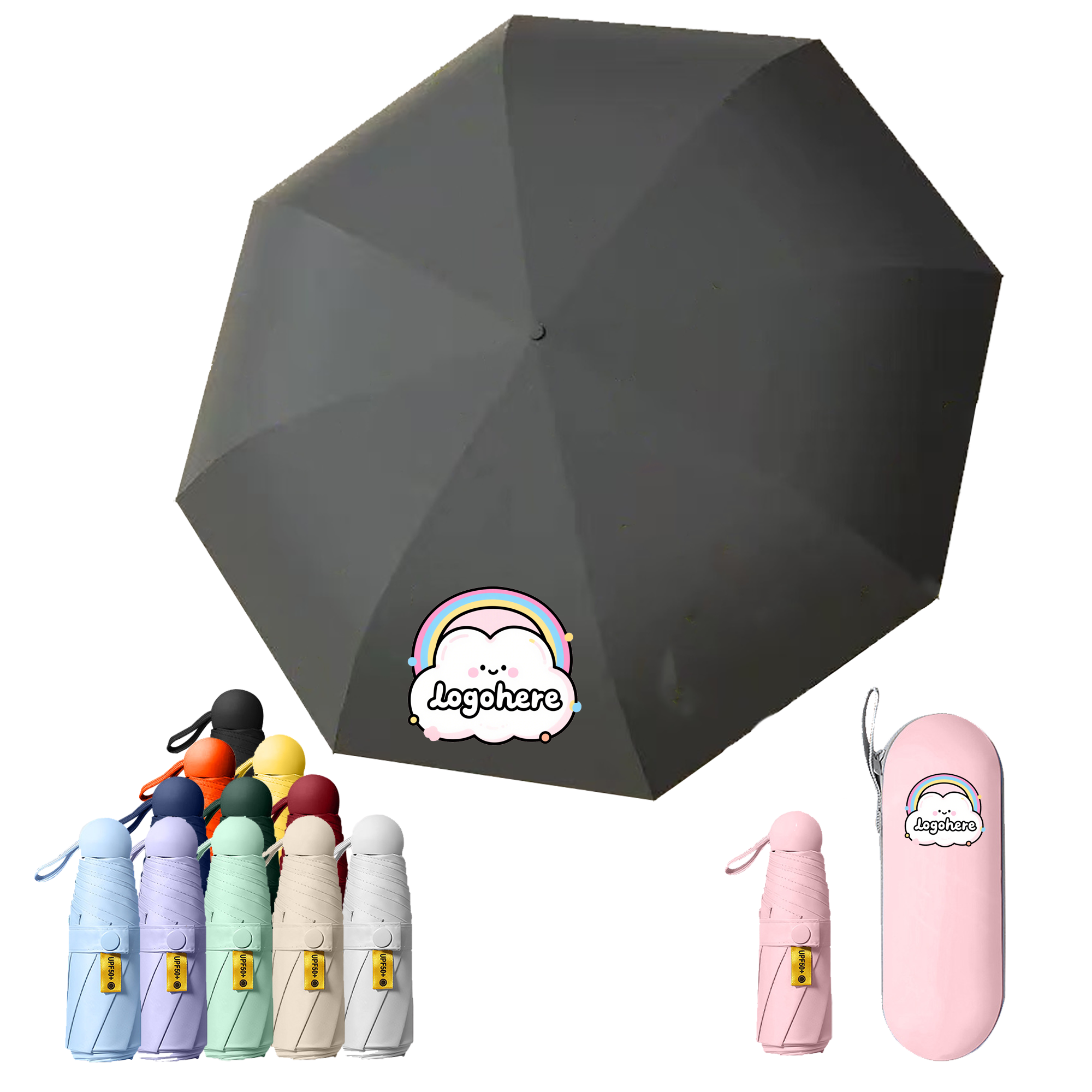 UPF 50+ Compact Windproof Travel Umbrella 5