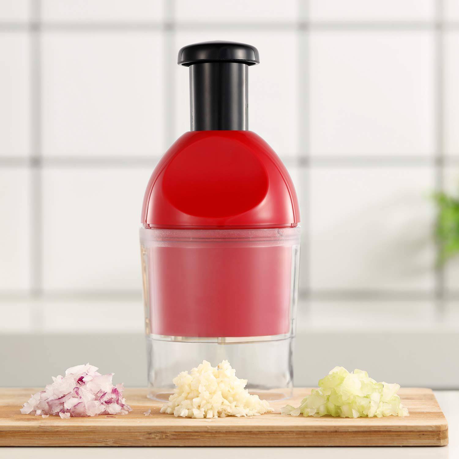 Manual Hand Vegetable Chopper Dicer Garlic Masher 3