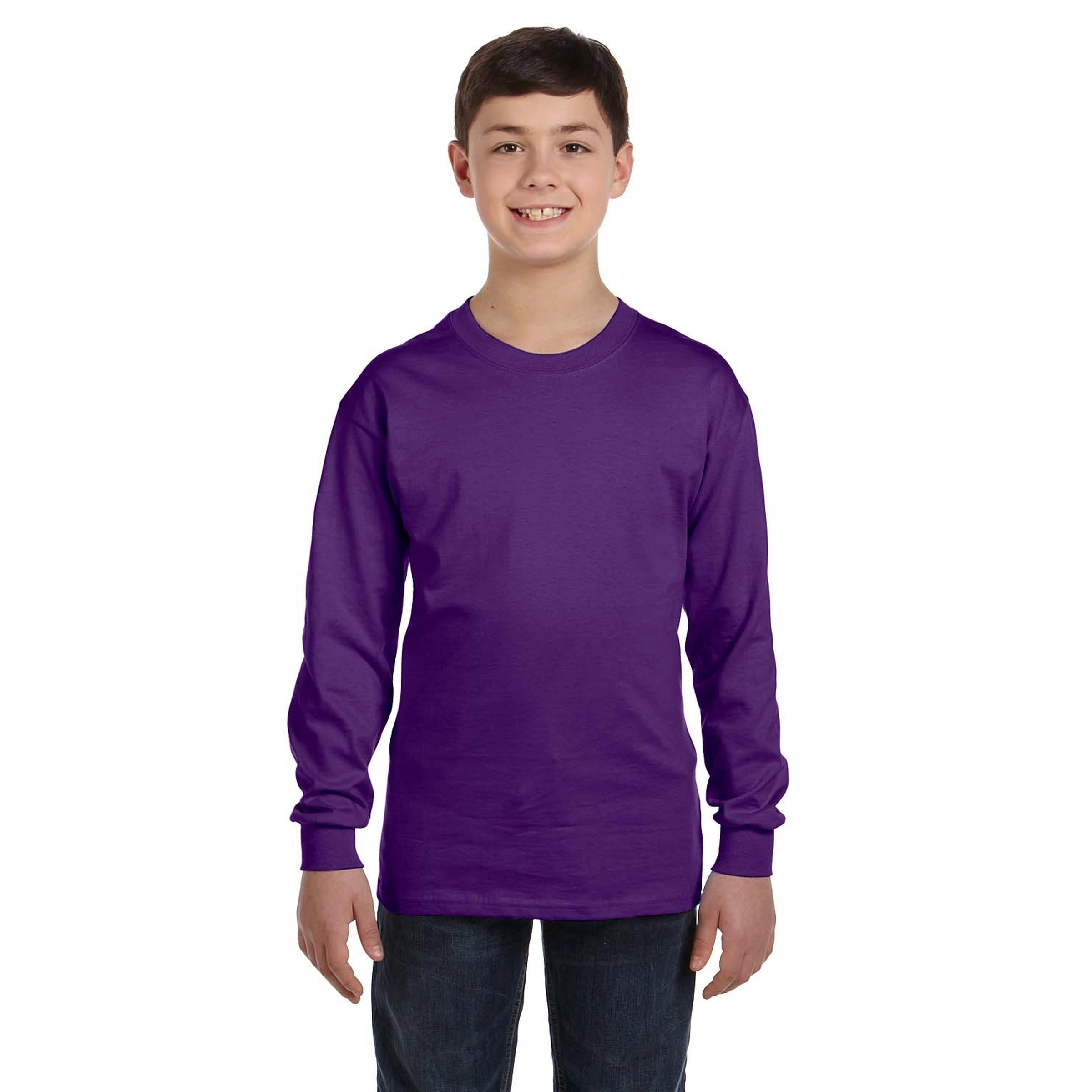Gildan Heavy Cotton Youth Long Sleeve T-Shirt 19