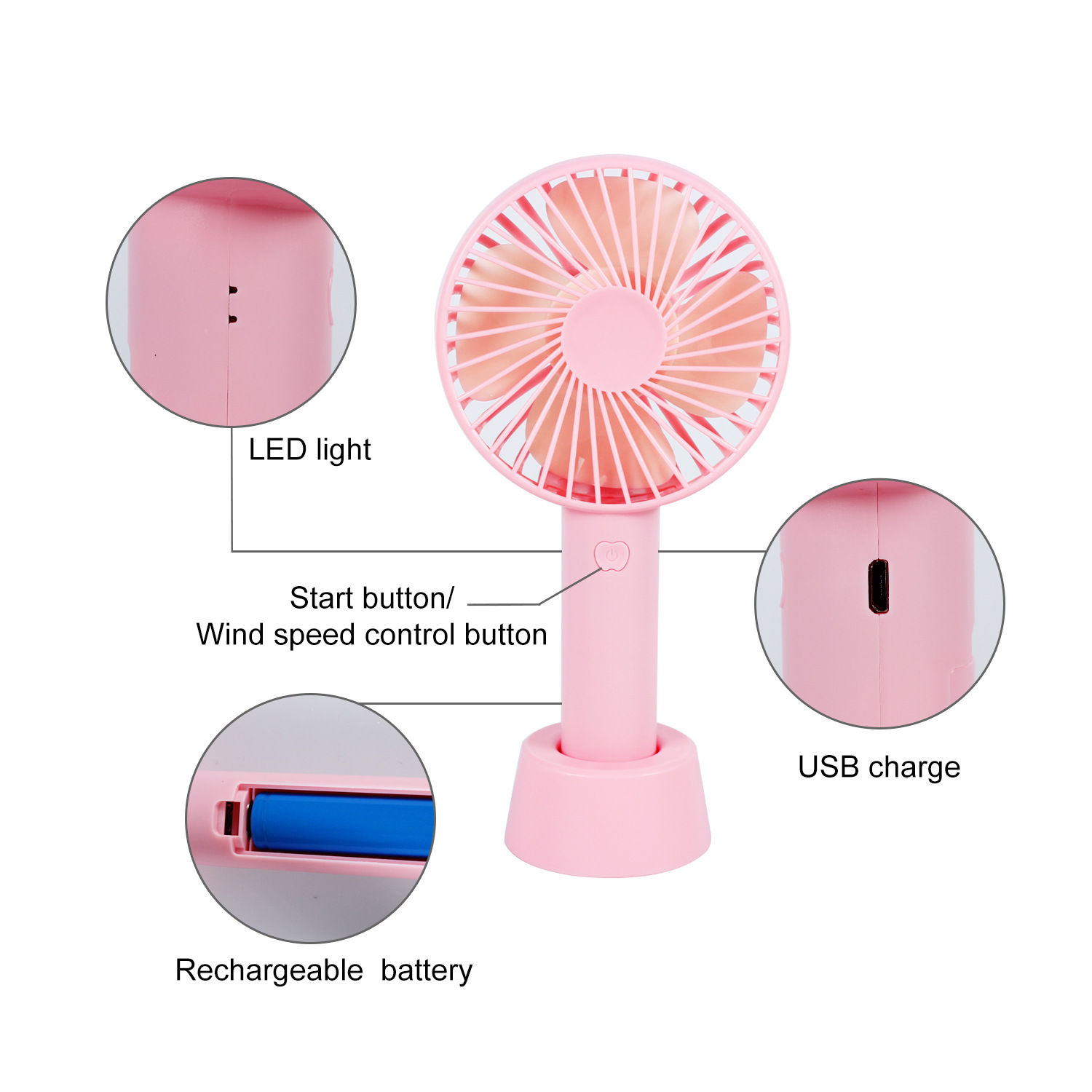 Portable Hand Fan - 1200 mAh 19