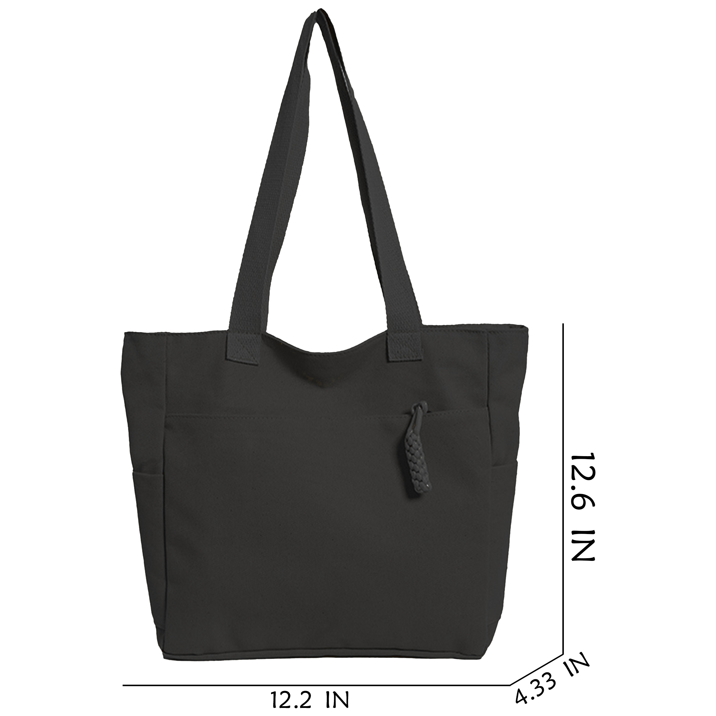 Canvas Large Capacity Single Shoulder Tote Bag, custom tote bag with logo imprint 4