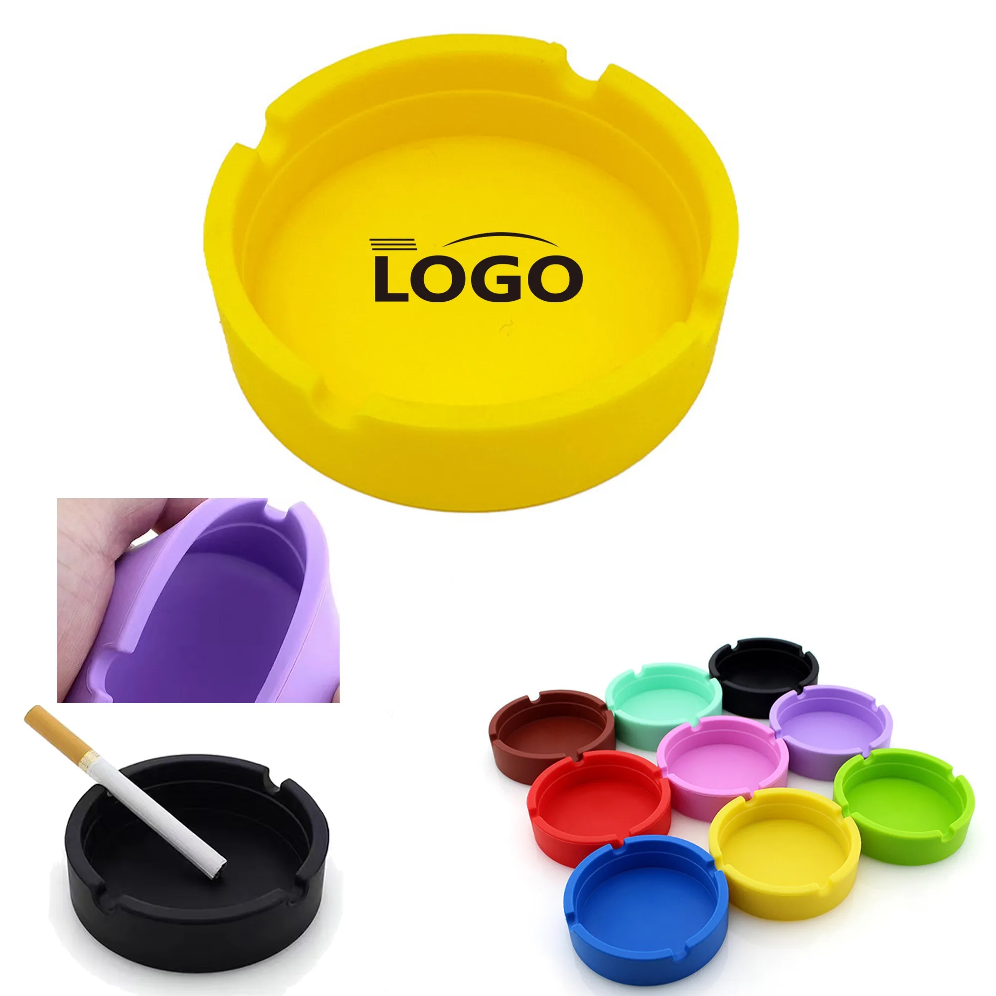 Premium Silicone Rubber Ashtray MOQ 20pcs 7