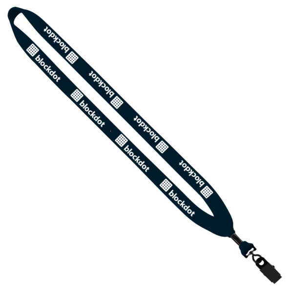 3/4" Cotton Lanyard with Metal Crimp & Bulldog Clip 17
