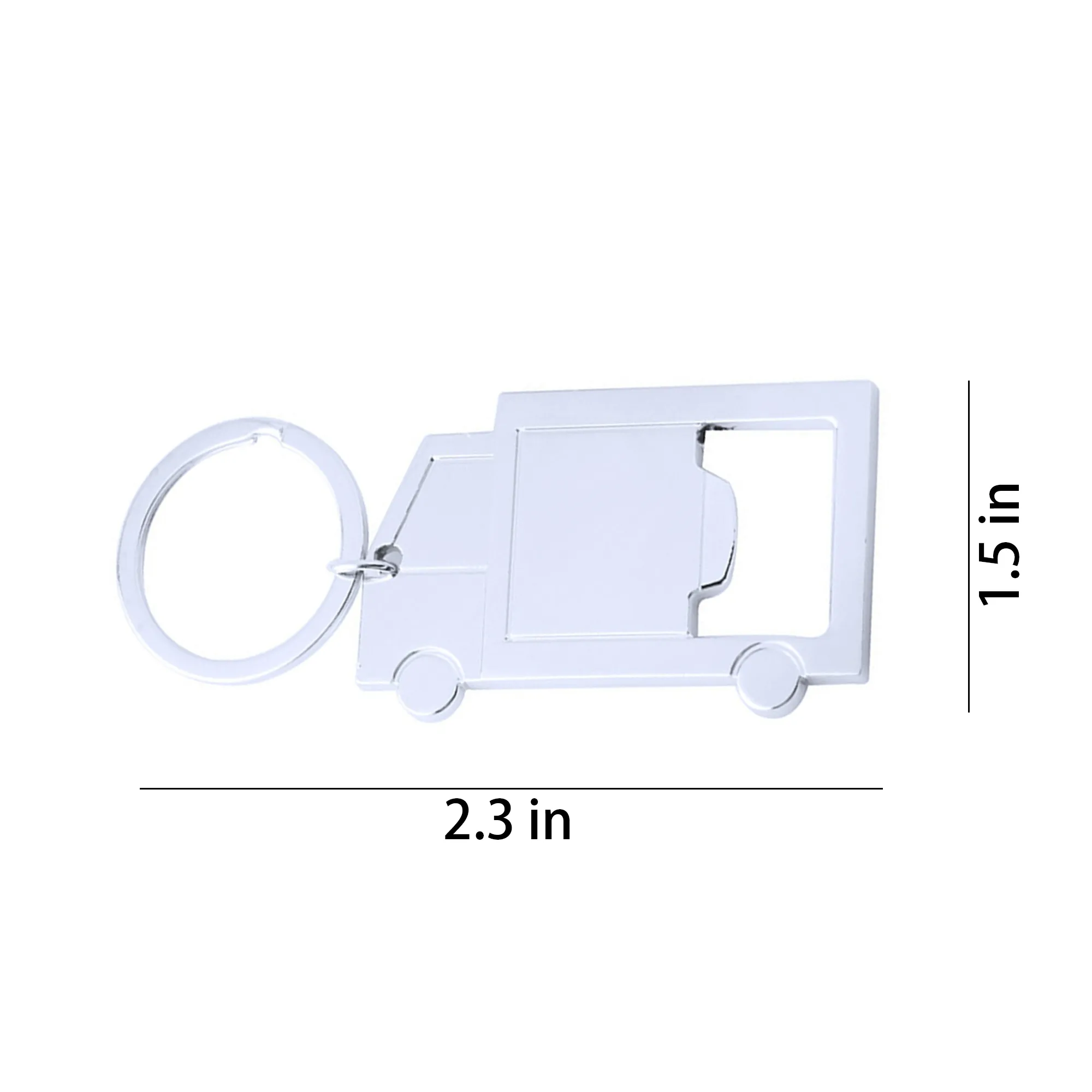 Metal Keychain Bottle Opener Truck Keyring 3