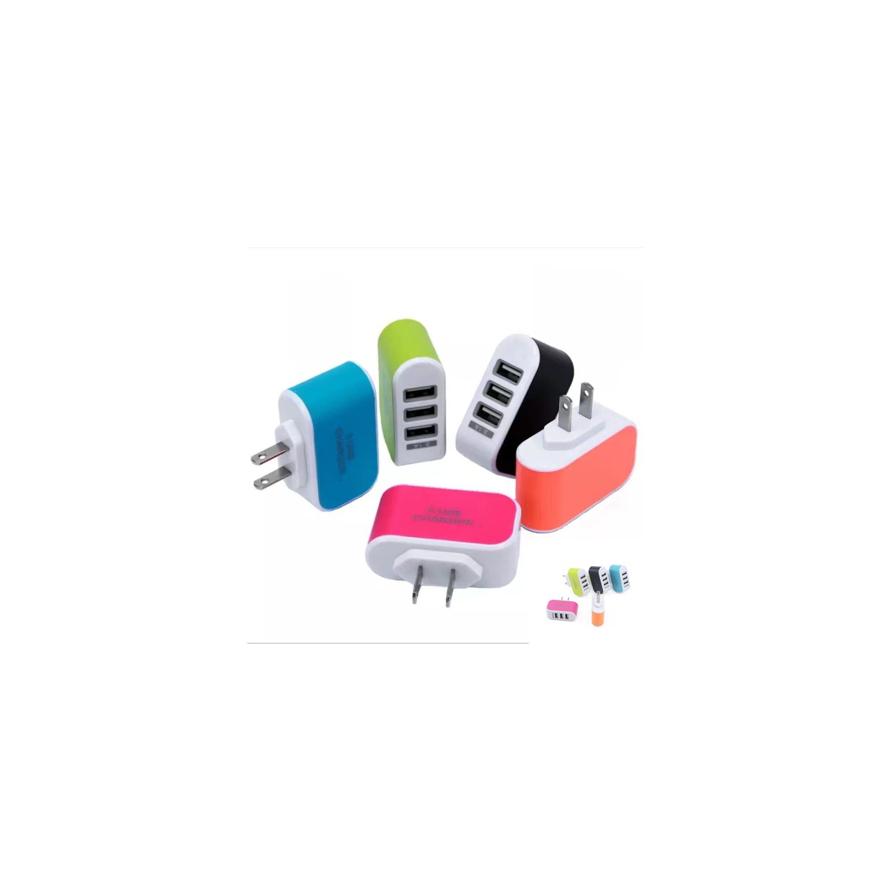 Multi Plug Travel Port Fast Charger Adaptor 2