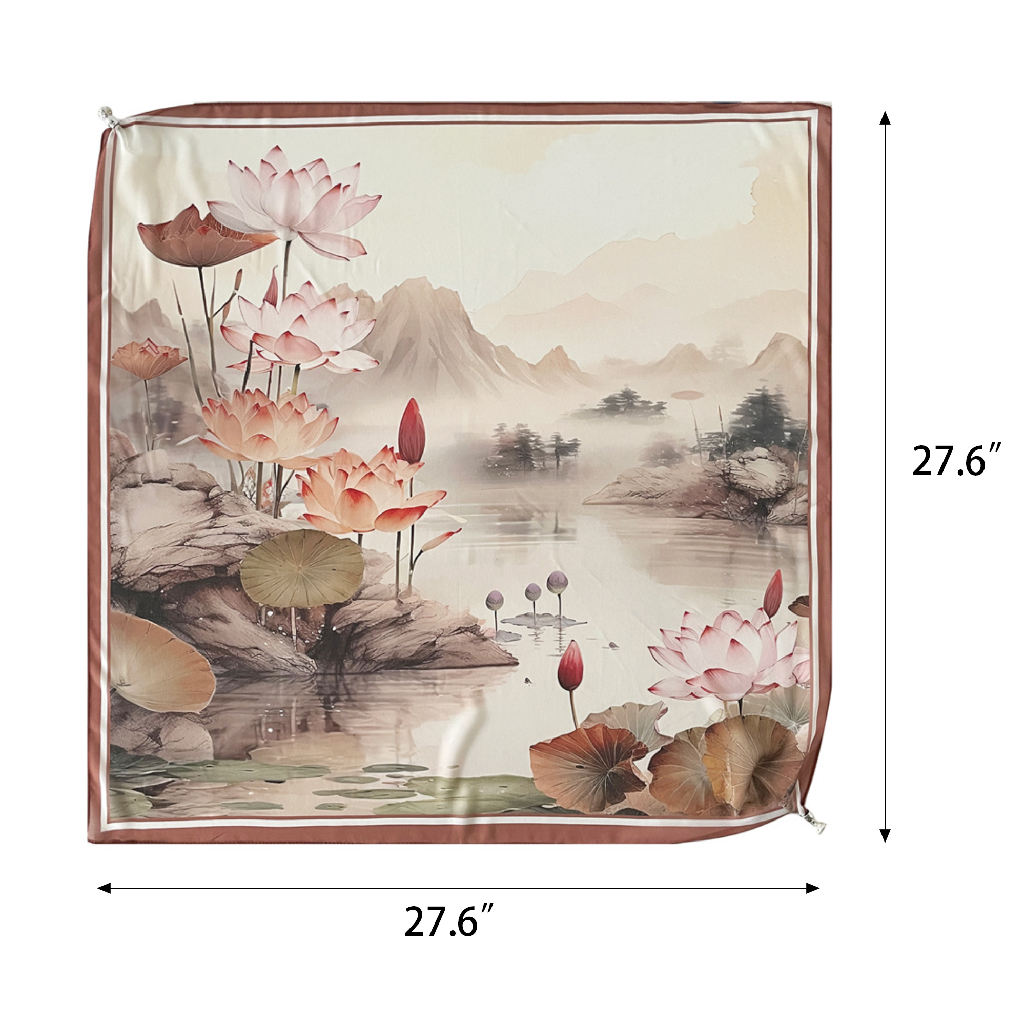 Women's Square Polyester Magnetic Scarf MOQ 50 3