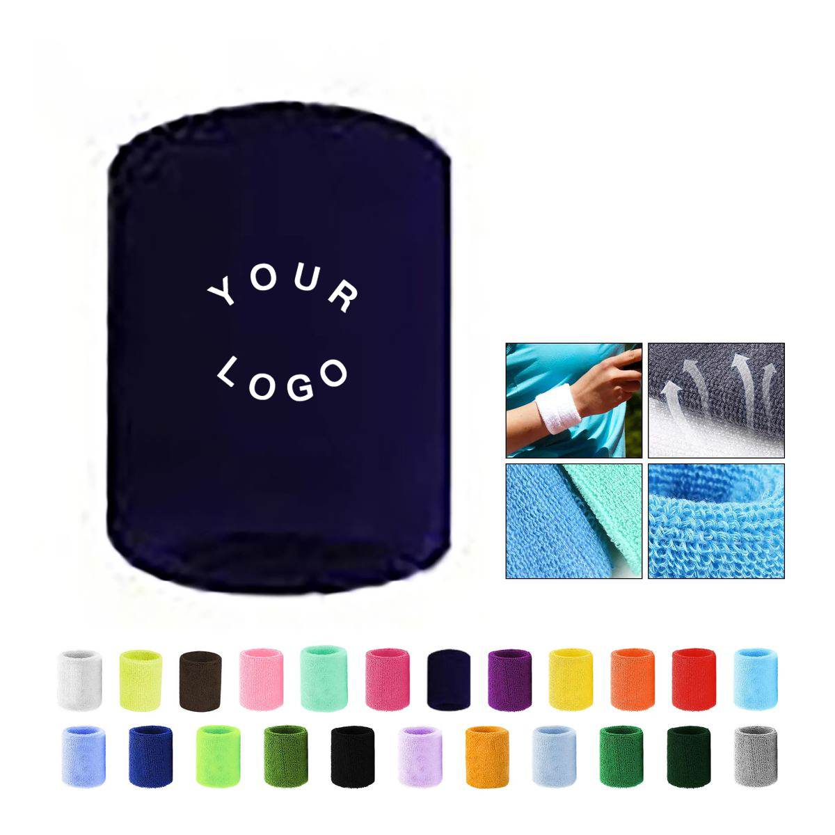 Cotton Athletic Wristband for Running and Training 5