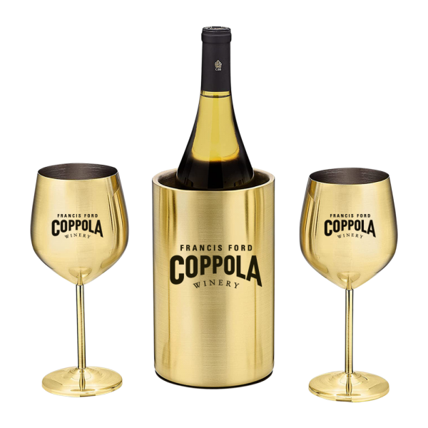 Stainless Steel Wine Chiller and Glass Set 7