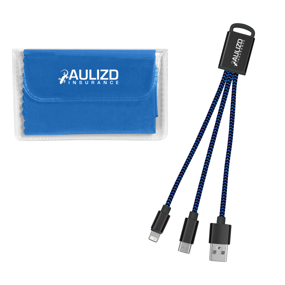 Braided Charging Buddy & Micro Fiber Cloth Set 2