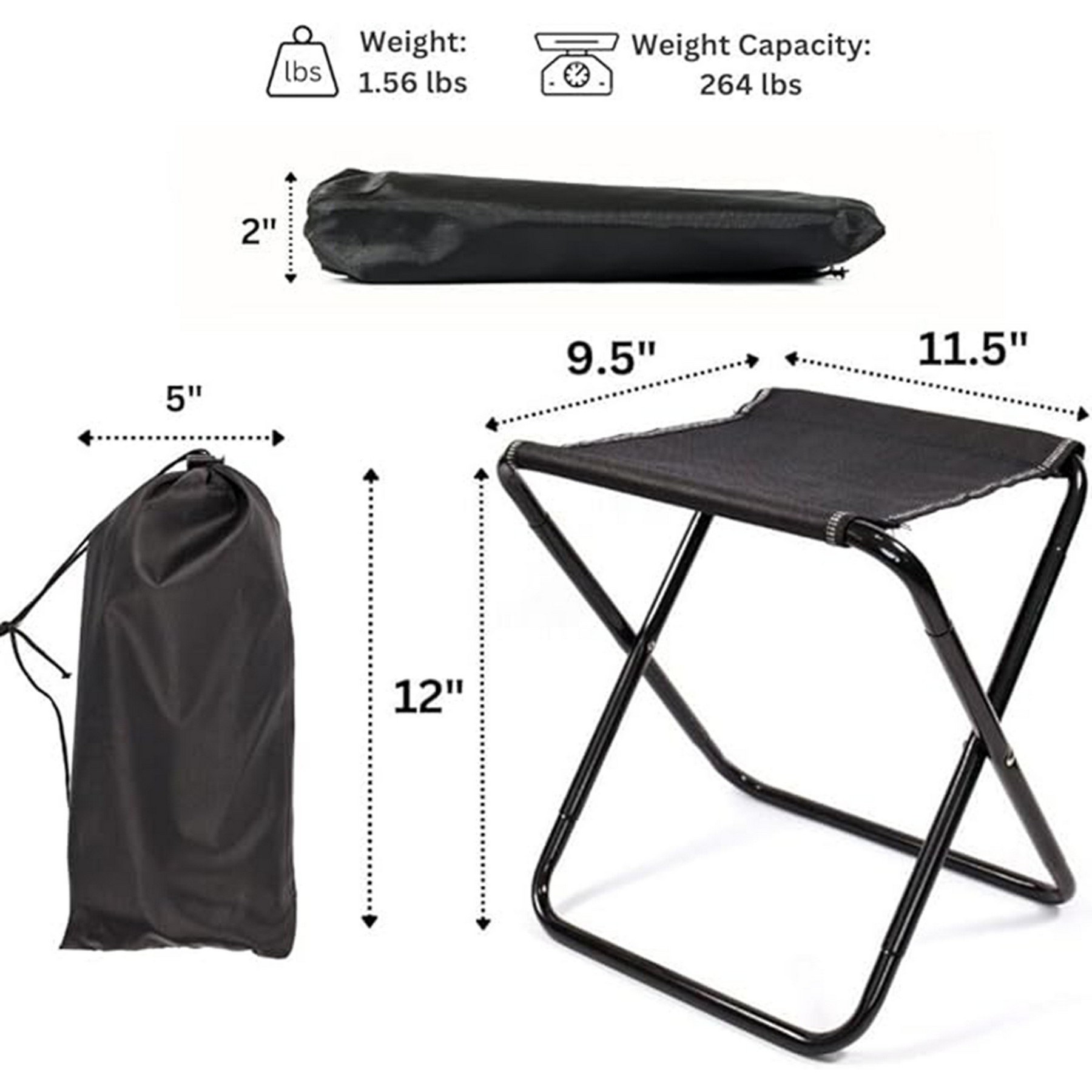Outdoor Hand Bag Folding Stool 2