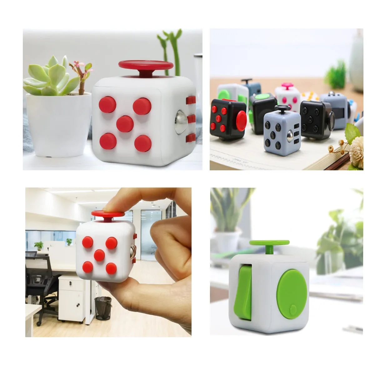 4 Pcs Portable Funny Stress Anxiety Relief Cube Toy 3