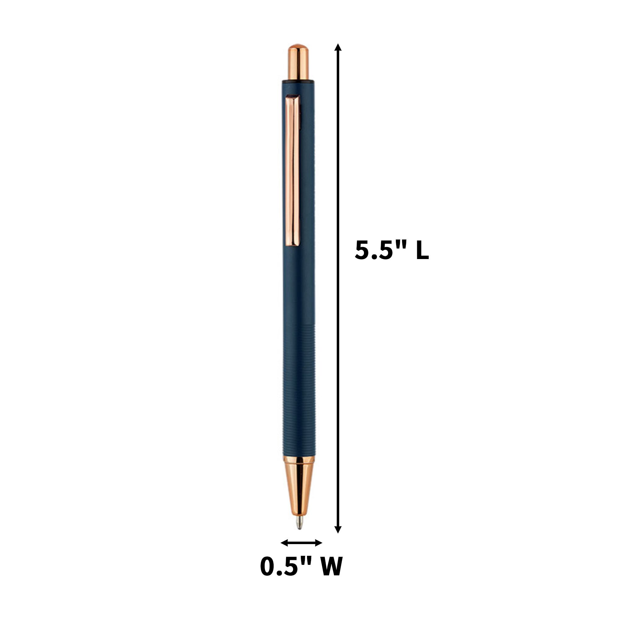 Aluminum Alloy Retractable Ballpoint With Ridged Grip 3
