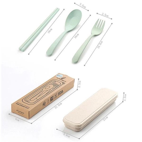 3pcs Portable Flatware Set With Case 6