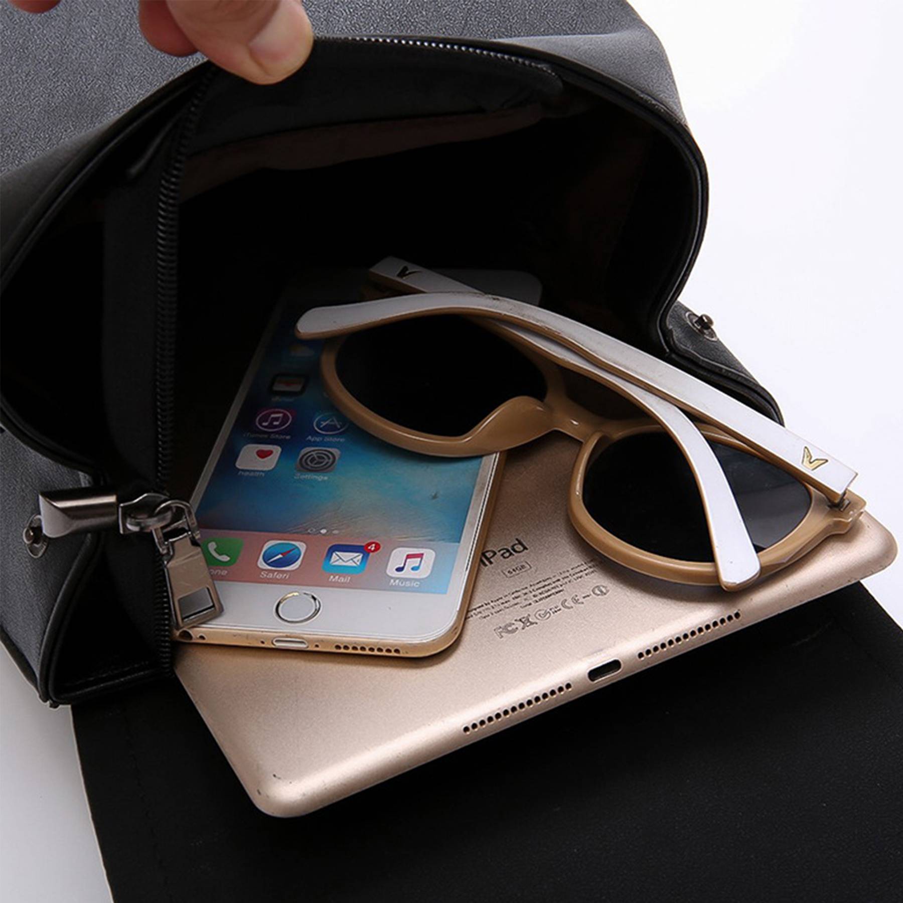 PU Leather Stylish Small Backpack Bag for Women 4
