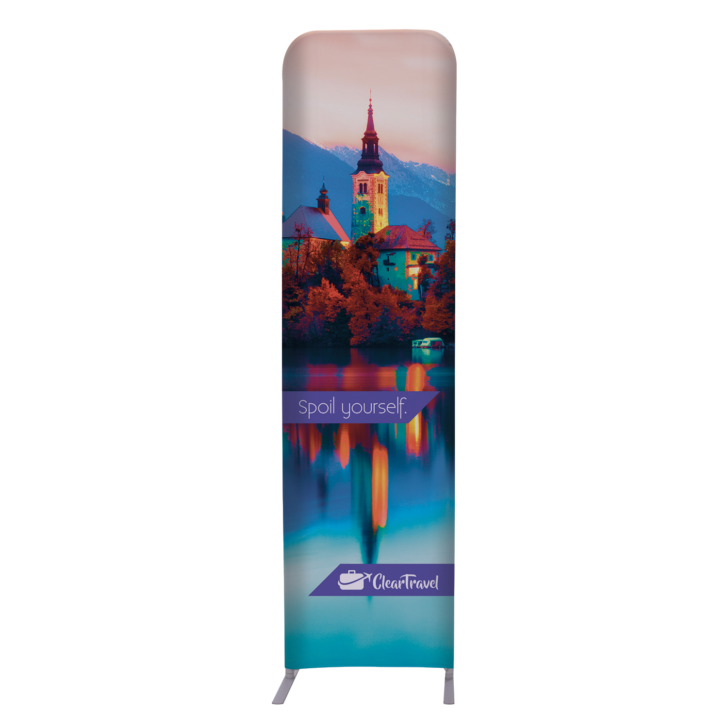 2'W x 90"H EuroFit™ Straight Wall Kit (Recycled Polyester Knit) 8