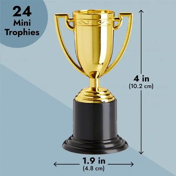 24 Pack Mini Gold Participation Trophies 10