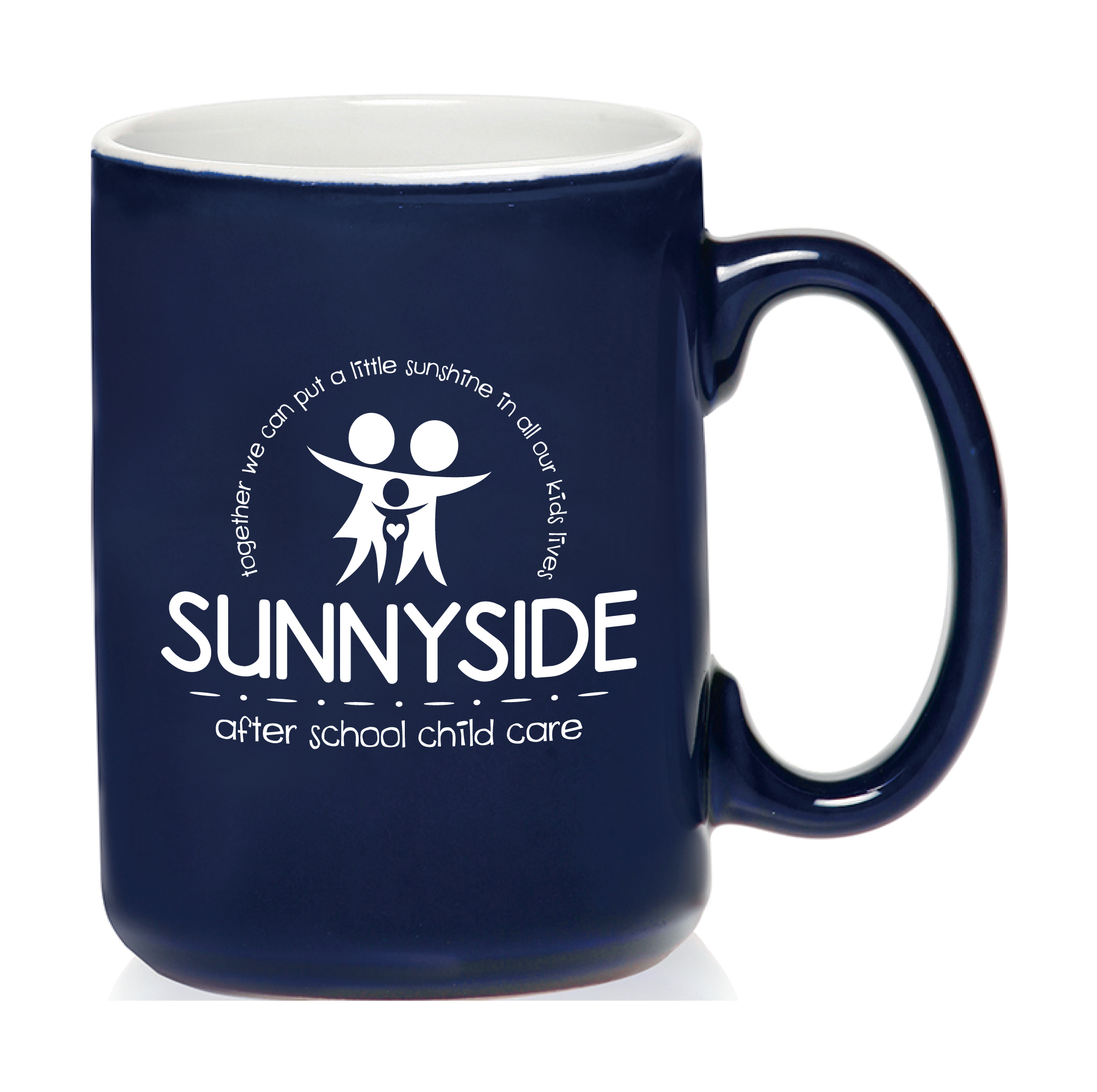 15 oz White In / Cobalt Blue Out Two Tone El Grande Mug