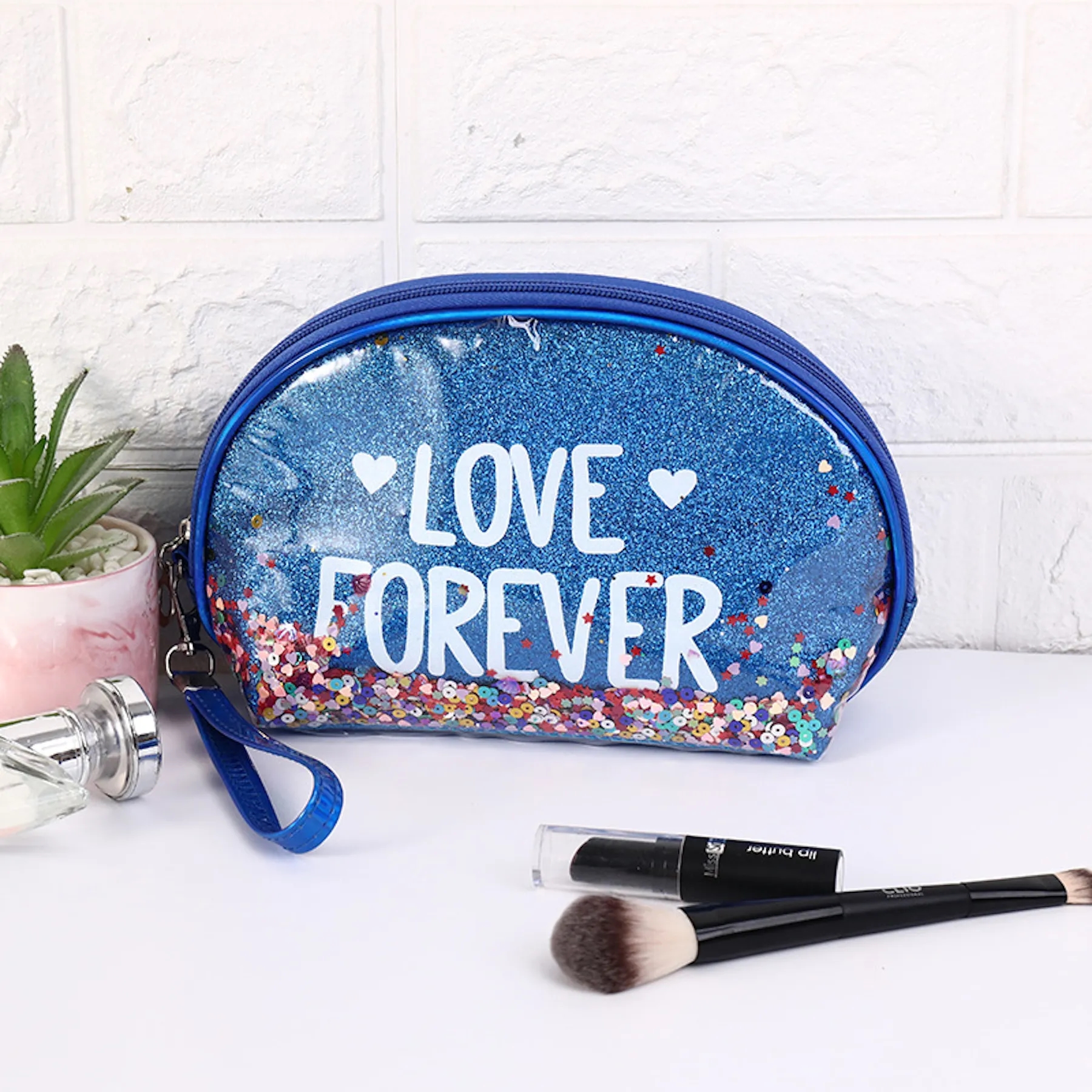 Fashion Creative Sequin Glitter Toiletry Pouch Cosmetic Bag 5