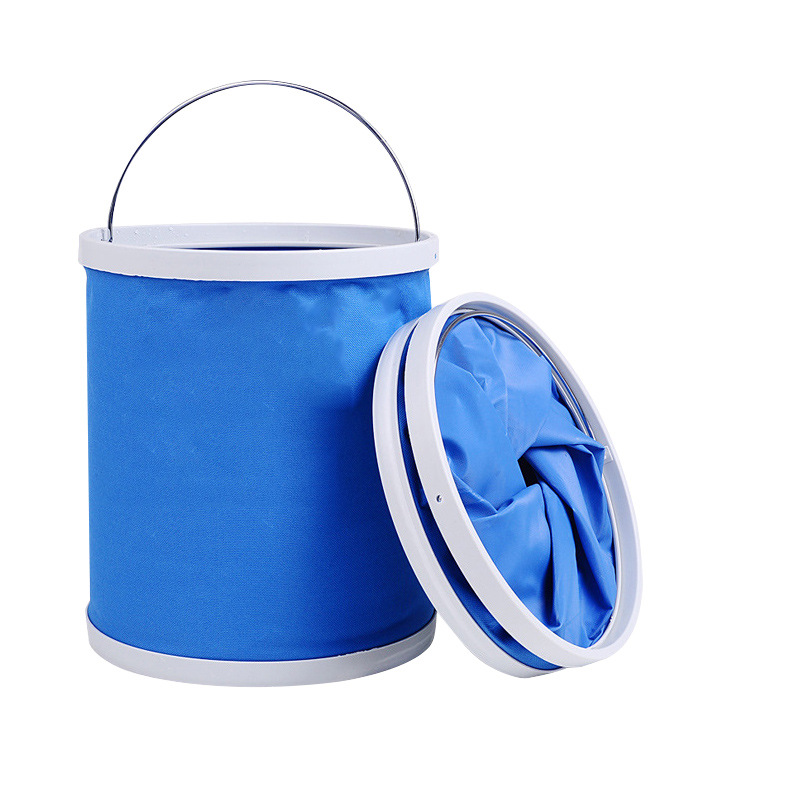 Collapsible Bucket , Portable Folding Pail Fishing Cleaning Bucket Car Wash Bucket No Leakage Fabric 5