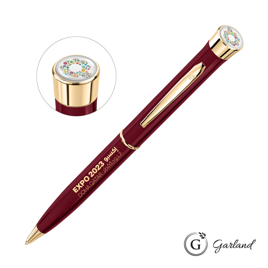 Garland® Color Custom Twist Ballpoint Pen - Gold Accent 12