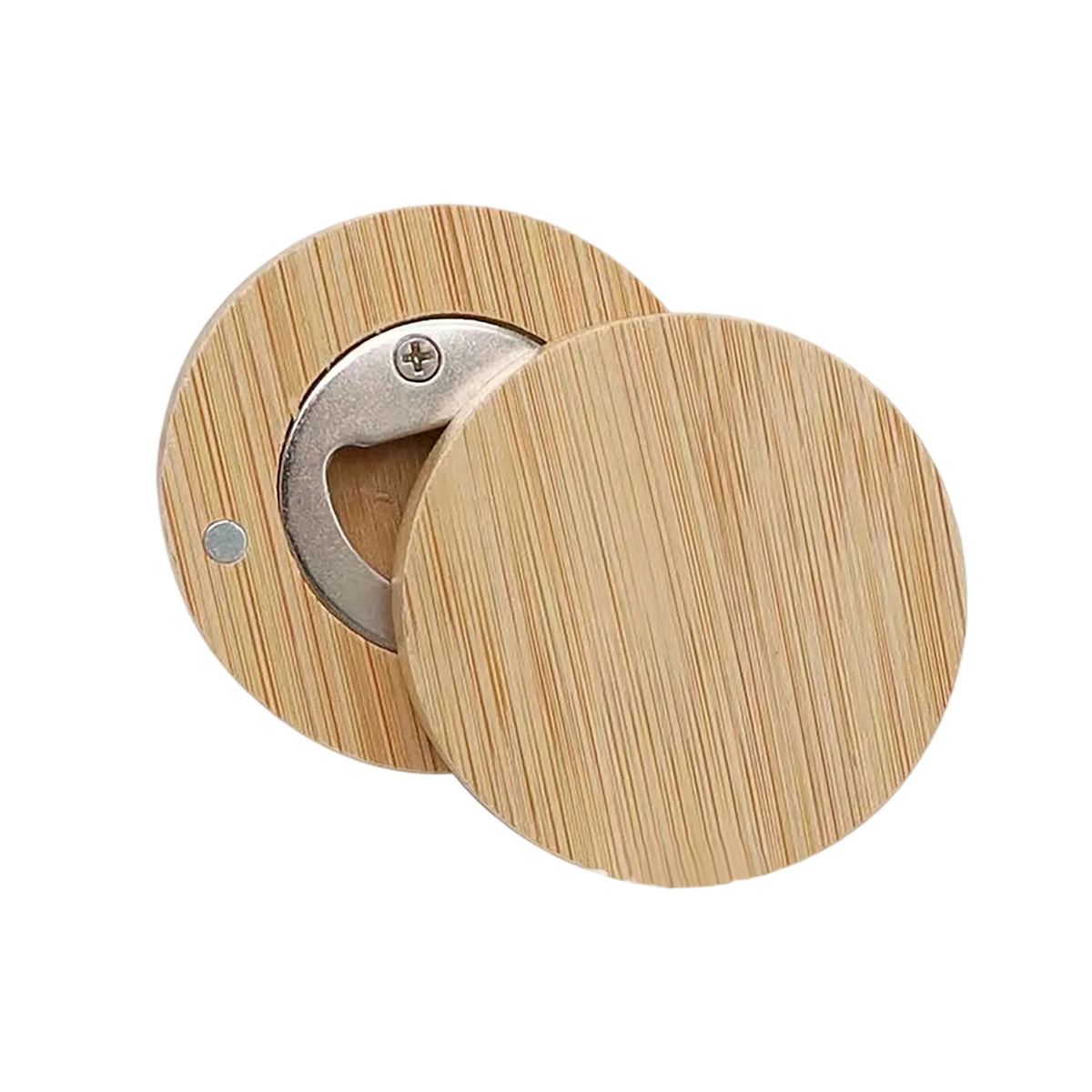 Compact Bamboo Bottle Opener with Magnetic Storage 4