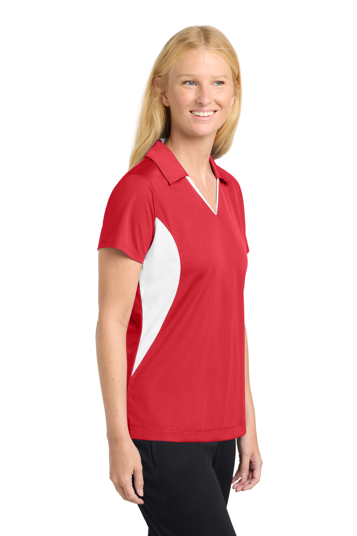 Sport-Tek Women's Side Blocked Micropique Sport-Wick Polo. LST655 71