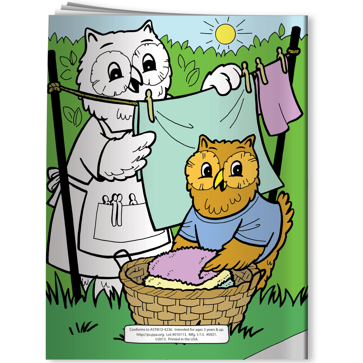 Combo Pack - CB1028 Coloring Book & 4-Pack of Crayons in a Poly Bag 6