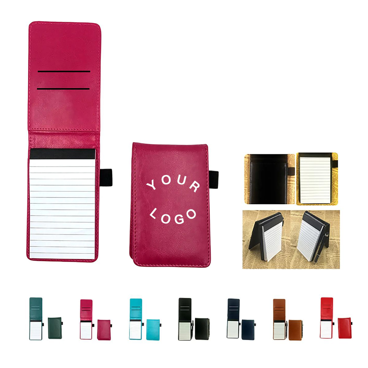 PU Memo Pad with Card Holder and Pen 2