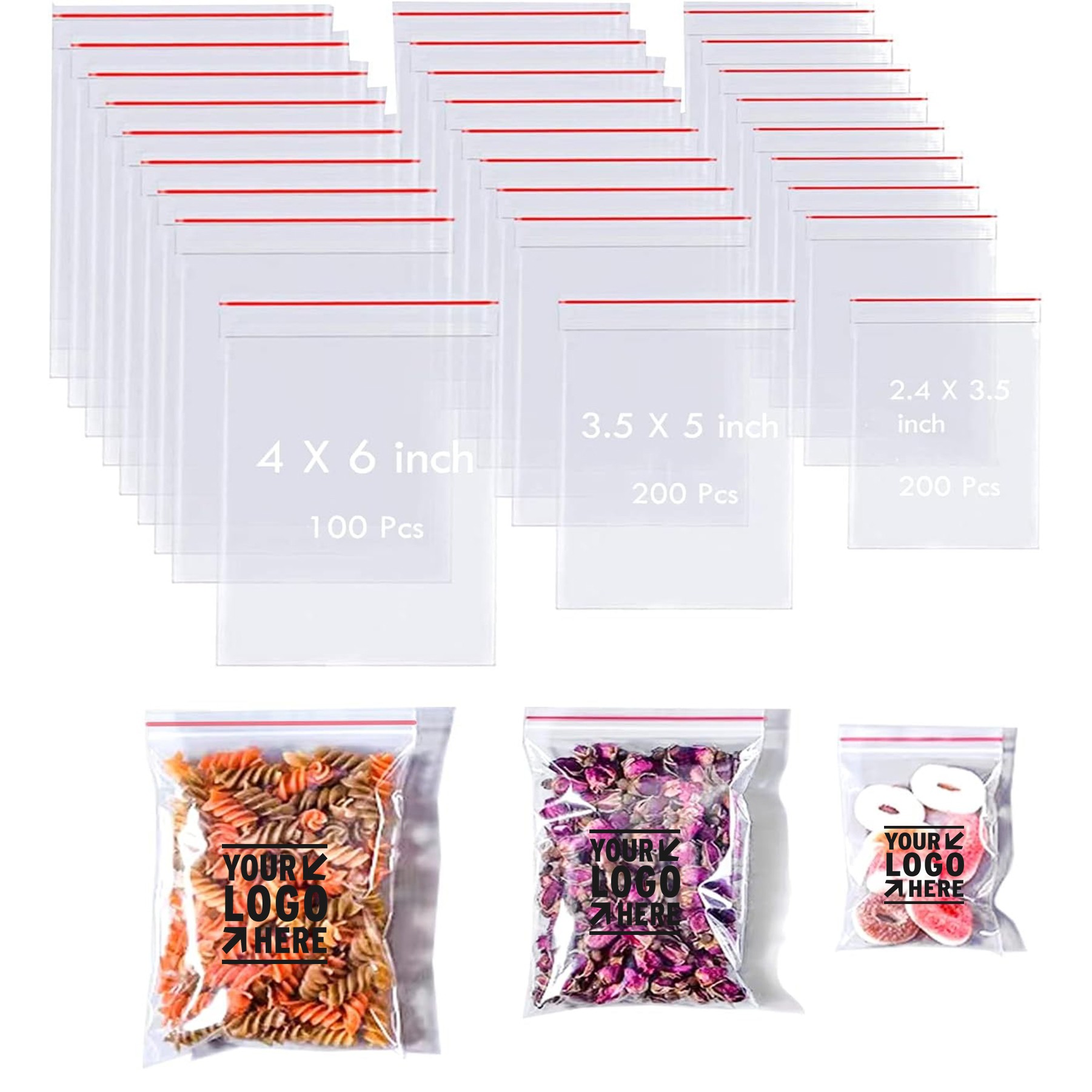 2.3 x 3.5 Inch Poly Zipper Bag 3