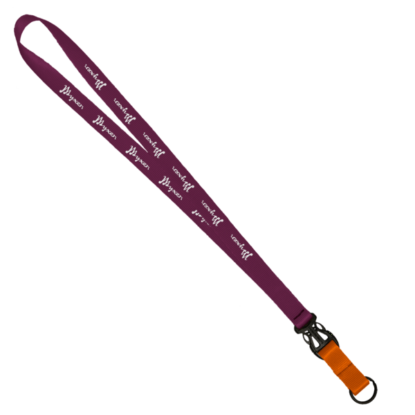 3/4" Multi color (Top and bottom) Nylon Lanyard with Plastic Slide Buckle R 145