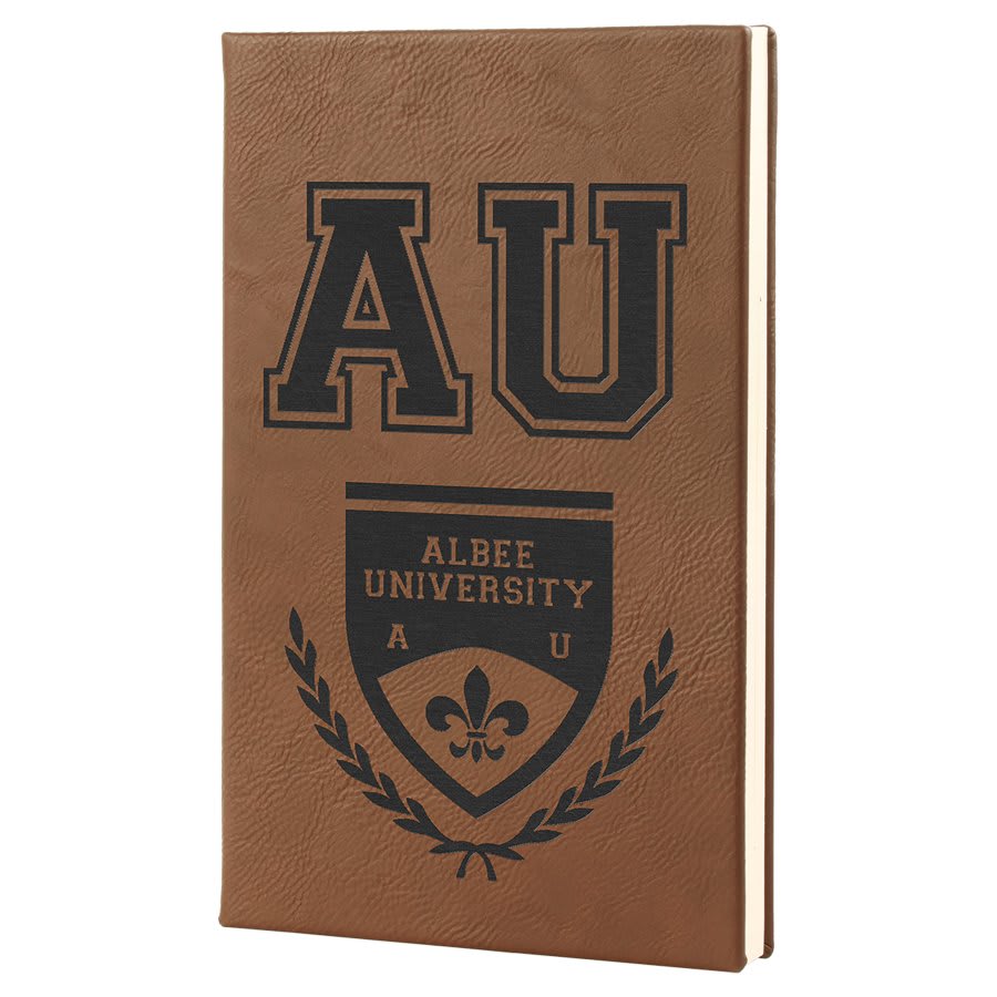 5.25" X 8.25" Laserable Leatherette Journal With Lined Notepad 15