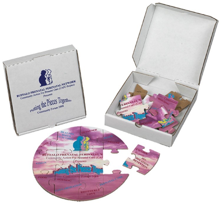 12 Pieces - 5 1/2" Diameter - Small Puzzle in Box 2