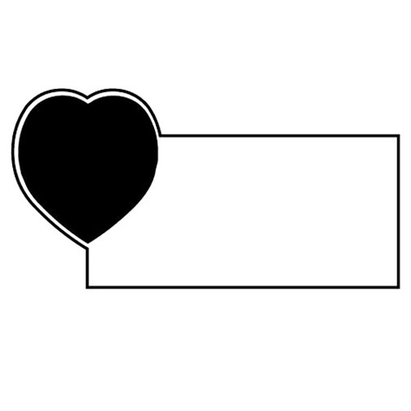 Magnet - Heart w/Rectangle - Full Color 2
