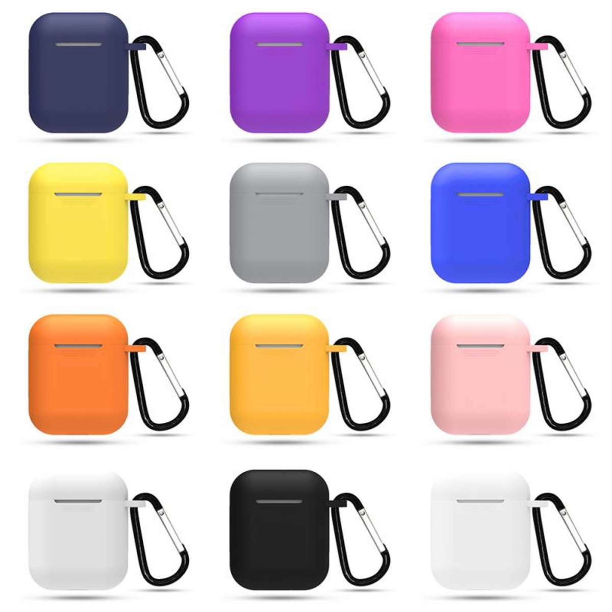 Silicone Earphone Cases With Carabiner 3